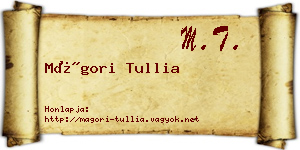 Mágori Tullia névjegykártya